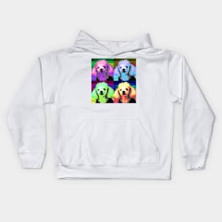 Toy Poodle Pop Art Kids Hoodie